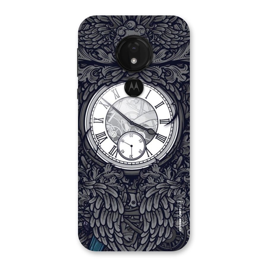 Artsy Wall Clock Back Case for Moto G7 Power