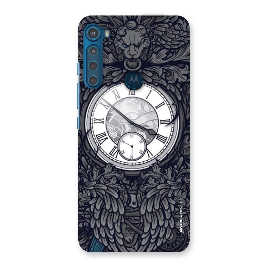 Artsy Wall Clock Back Case for Motorola One Fusion Plus