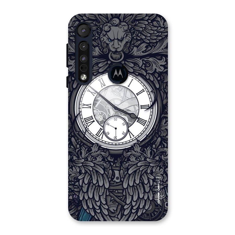 Artsy Wall Clock Back Case for Motorola One Macro