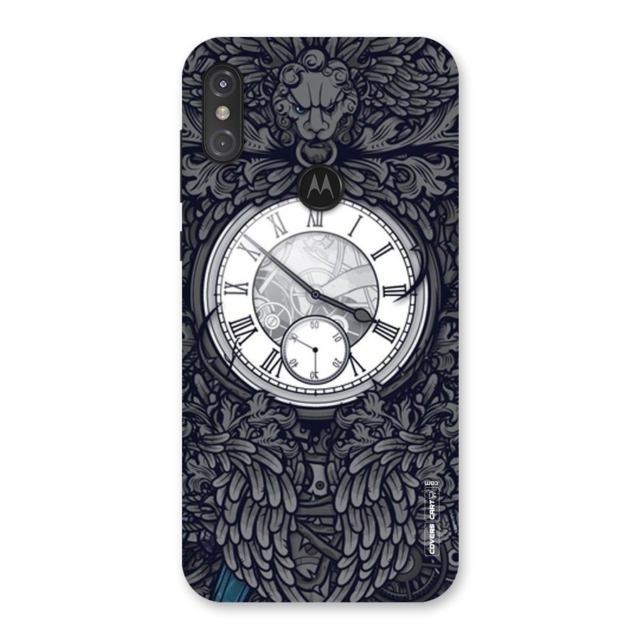Artsy Wall Clock Back Case for Motorola One Power