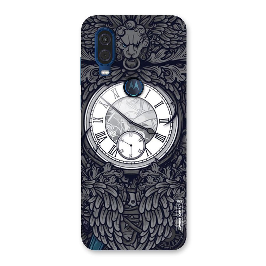 Artsy Wall Clock Back Case for Motorola One Vision