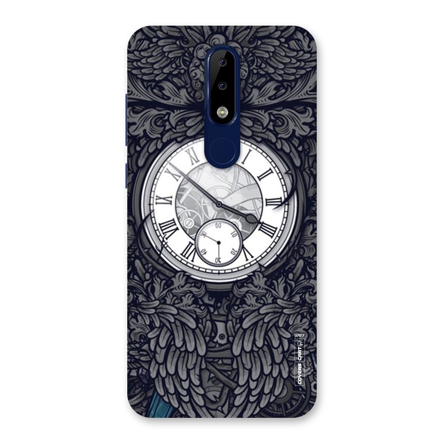 Artsy Wall Clock Back Case for Nokia 5.1 Plus