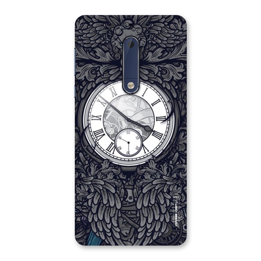Artsy Wall Clock Back Case for Nokia 5