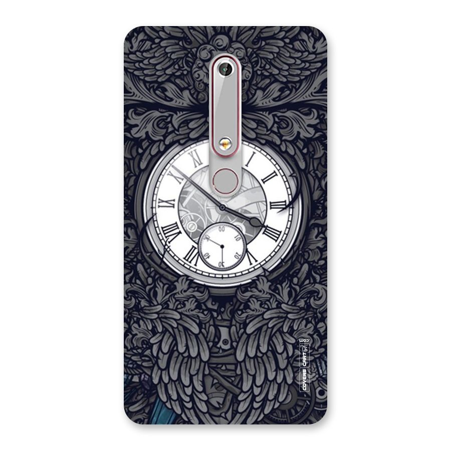 Artsy Wall Clock Back Case for Nokia 6.1