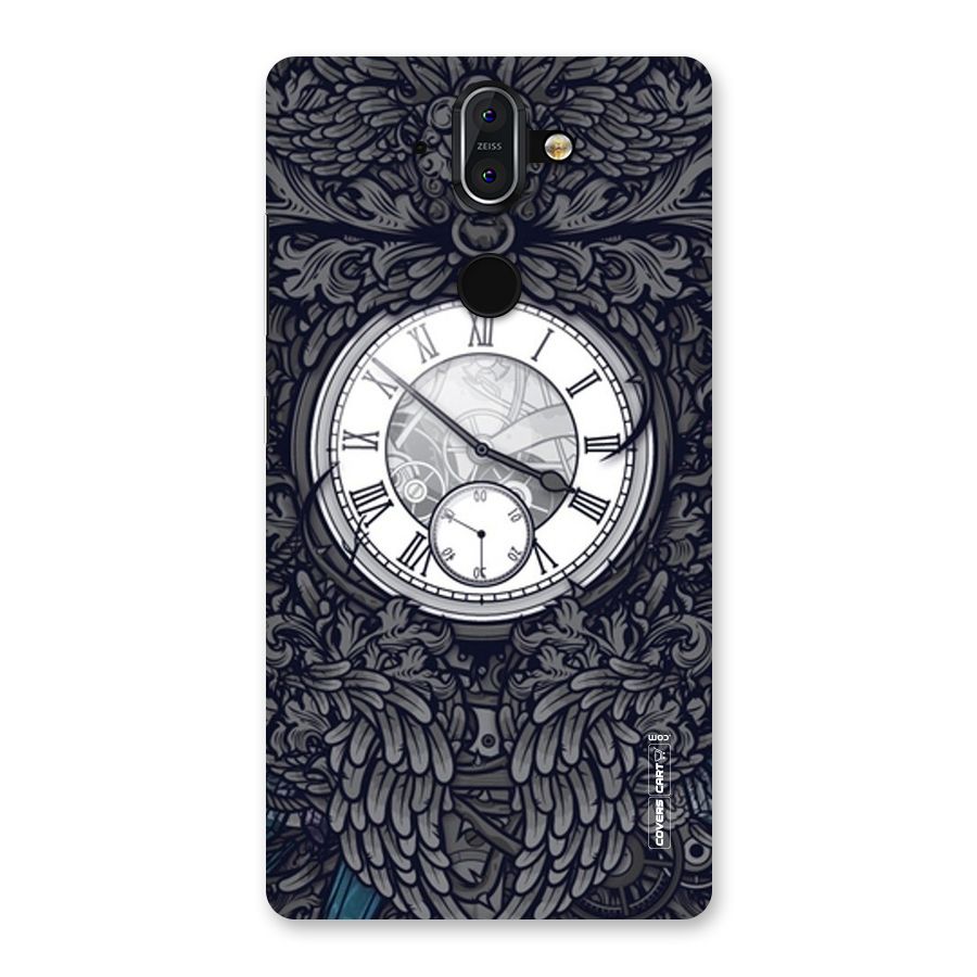 Artsy Wall Clock Back Case for Nokia 8 Sirocco