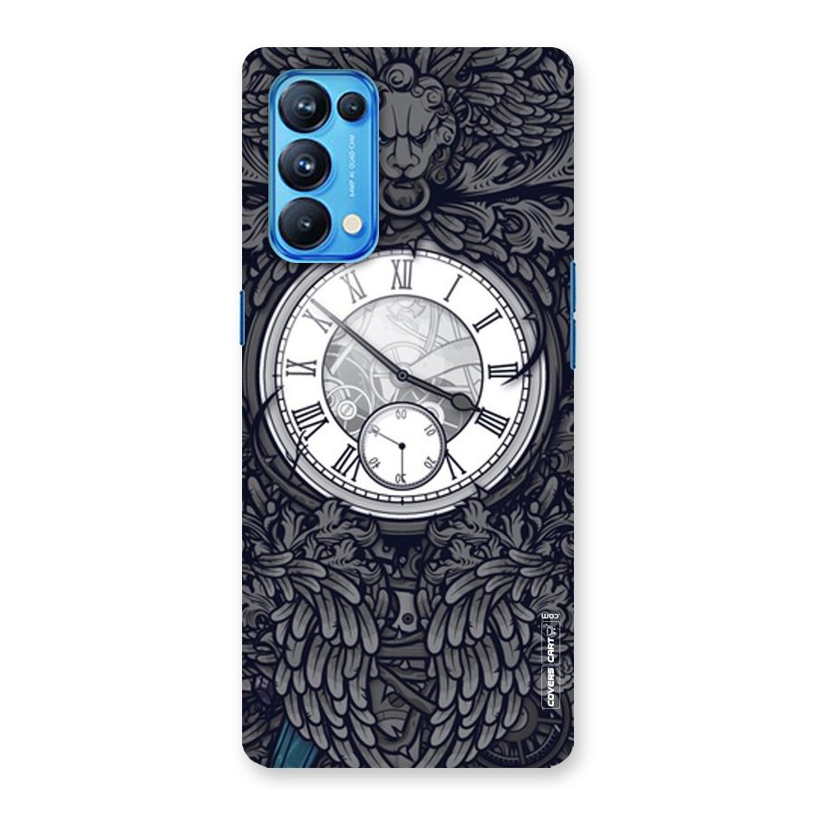 Artsy Wall Clock Back Case for Oppo Reno5 Pro 5G