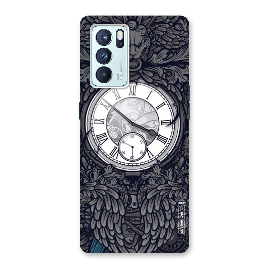 Artsy Wall Clock Back Case for Oppo Reno6 Pro 5G