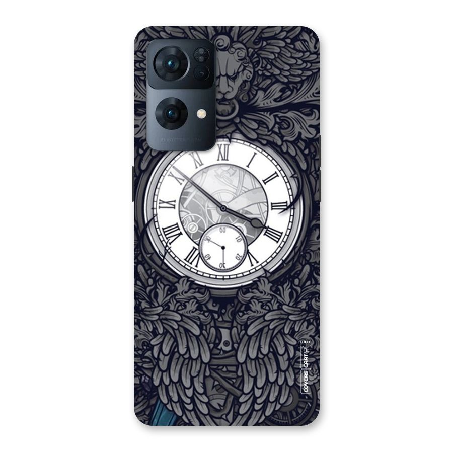 Artsy Wall Clock Back Case for Oppo Reno7 Pro 5G