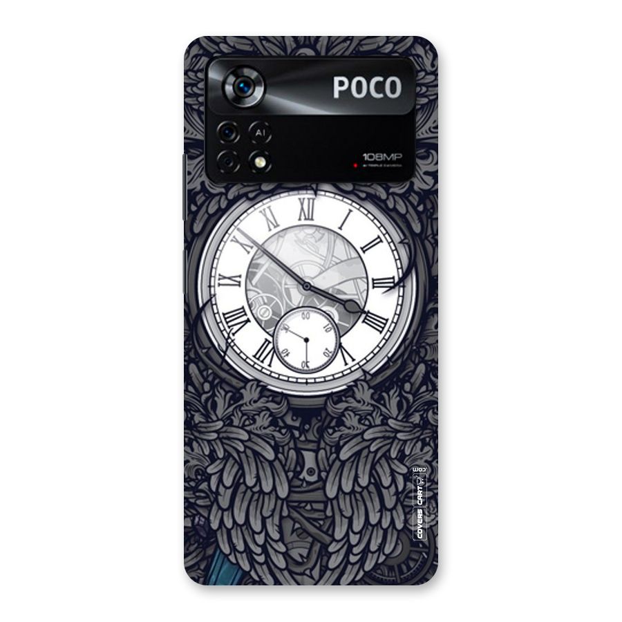 Artsy Wall Clock Back Case for Poco X4 Pro 5G