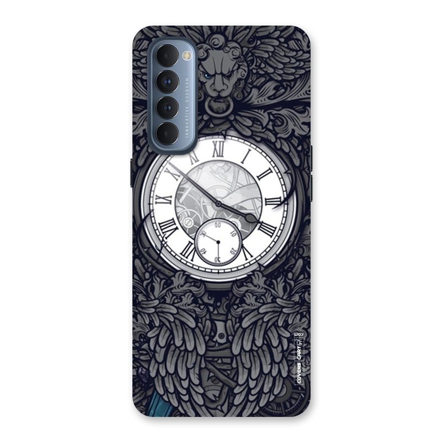 Artsy Wall Clock Back Case for Reno4 Pro