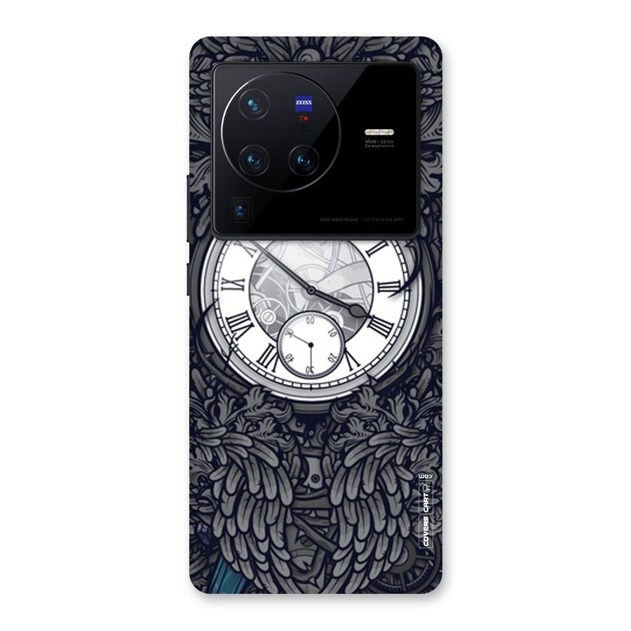 Artsy Wall Clock Back Case for Vivo X80 Pro