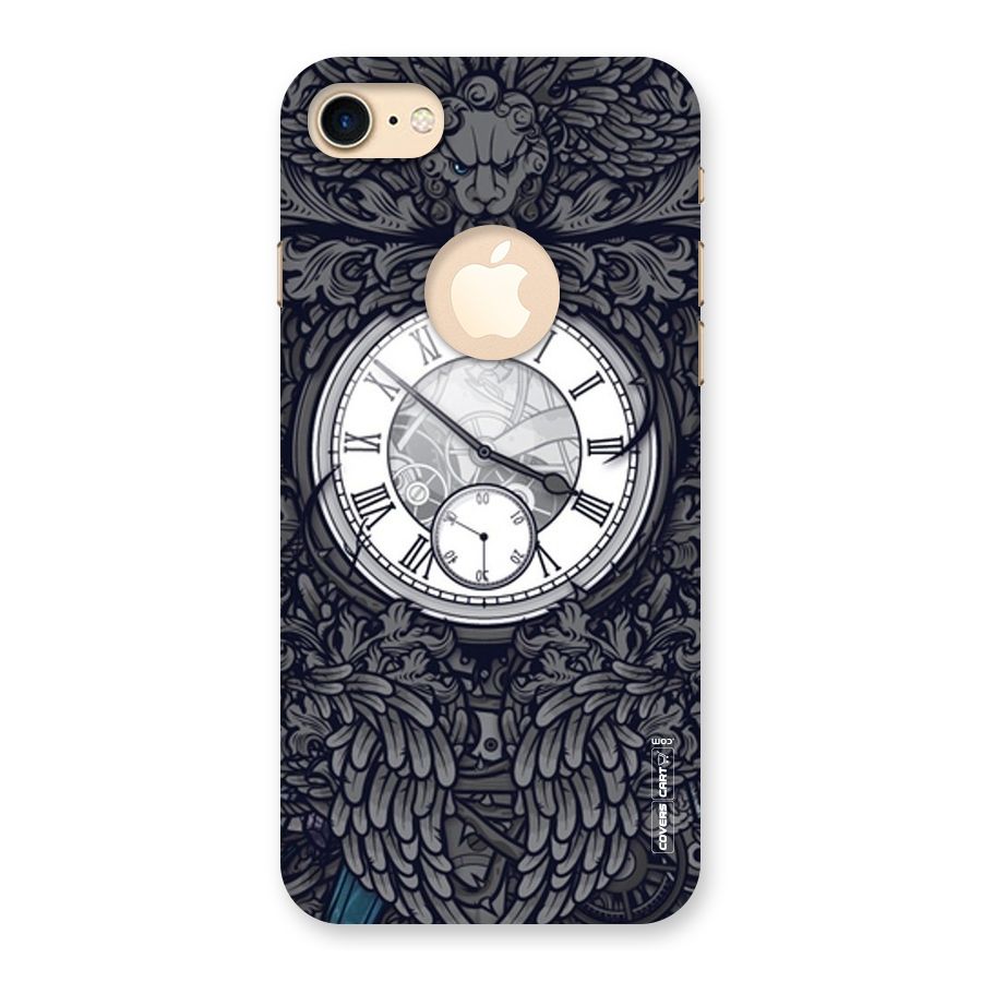 Artsy Wall Clock Back Case for iPhone 7 Logo Cut