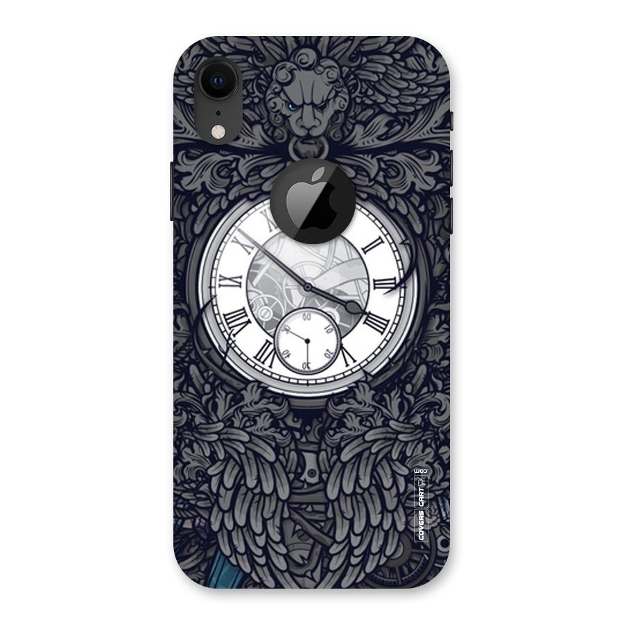 Artsy Wall Clock Back Case for iPhone XR Logo Cut