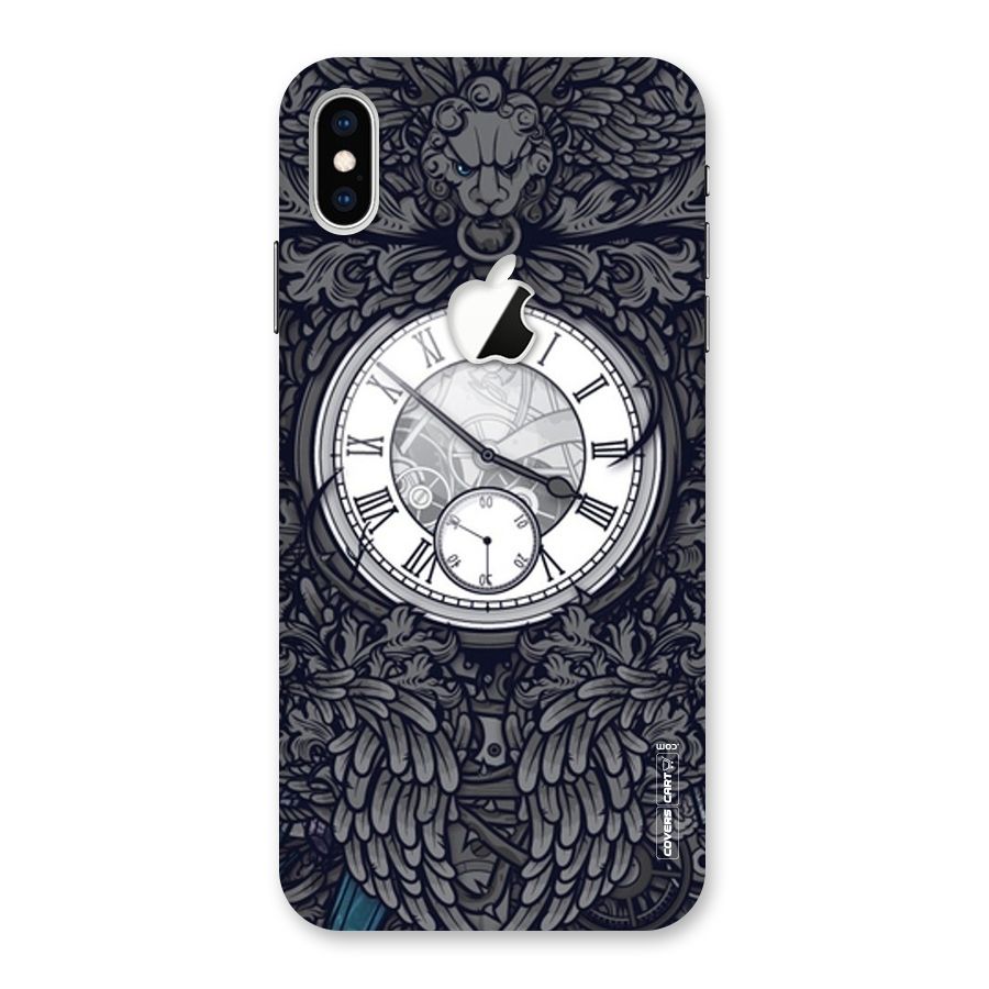 Artsy Wall Clock Back Case for iPhone XS Max Apple Cut