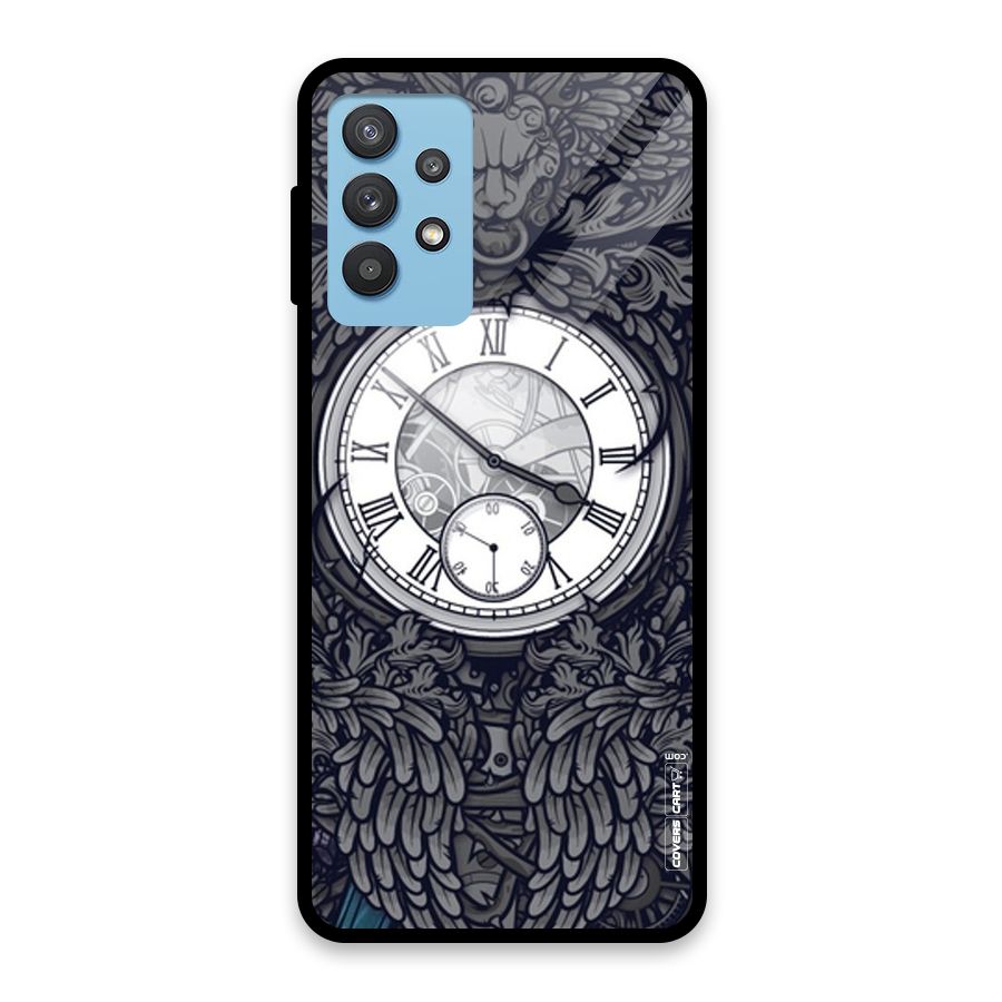 Artsy Wall Clock Glass Back Case for Galaxy M32 5G
