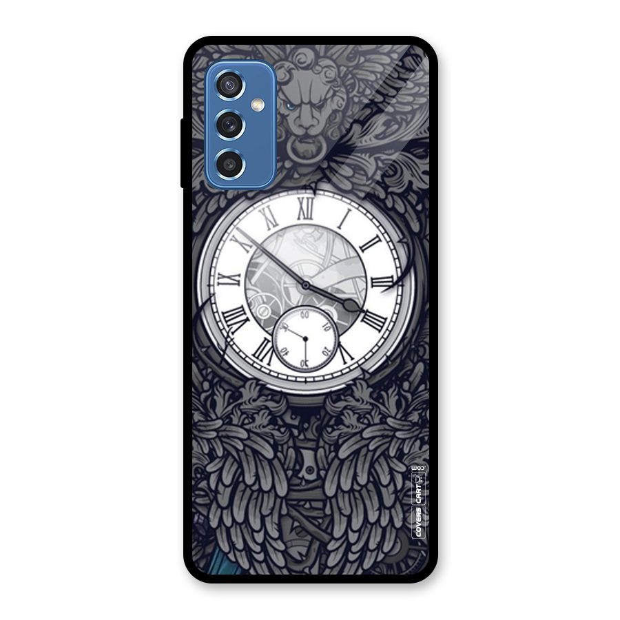 Artsy Wall Clock Glass Back Case for Galaxy M52 5G