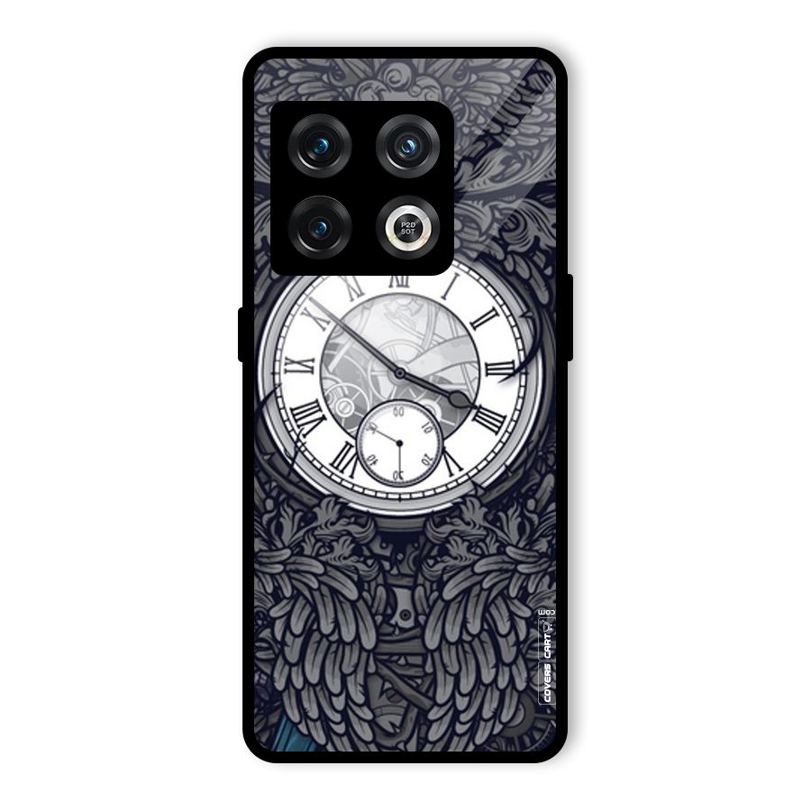 Artsy Wall Clock Glass Back Case for OnePlus 10 Pro 5G