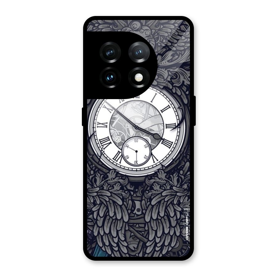 Artsy Wall Clock Glass Back Case for OnePlus 11