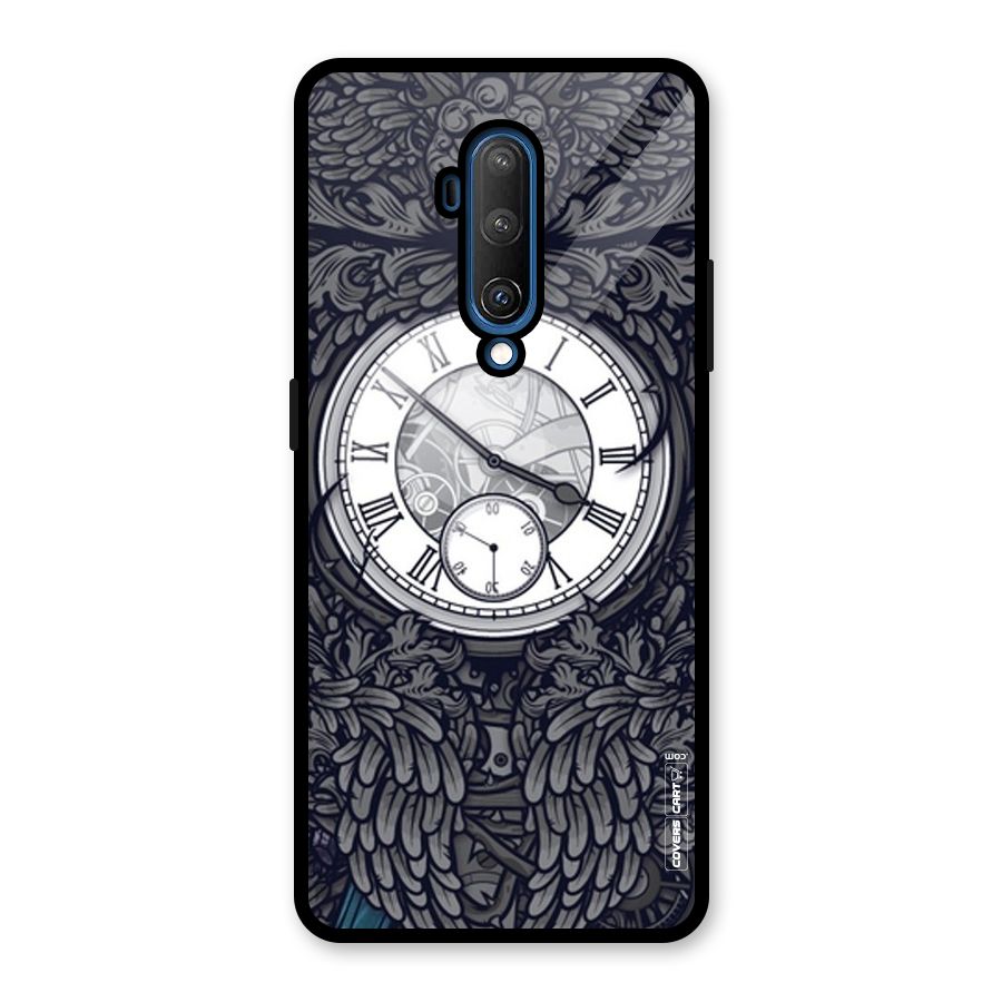 Artsy Wall Clock Glass Back Case for OnePlus 7T Pro