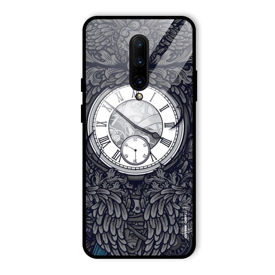 Artsy Wall Clock Glass Back Case for OnePlus 7 Pro
