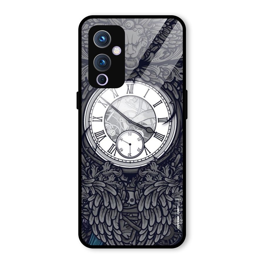 Artsy Wall Clock Glass Back Case for OnePlus 9