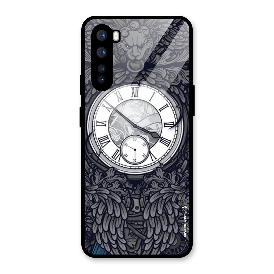 Artsy Wall Clock Glass Back Case for OnePlus Nord