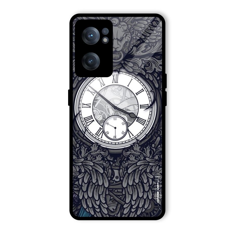 Artsy Wall Clock Glass Back Case for OnePlus Nord CE 2 5G