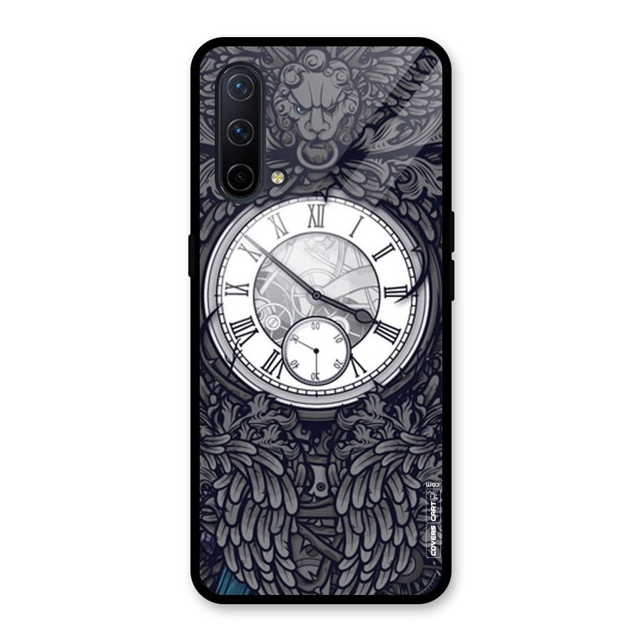 Artsy Wall Clock Glass Back Case for OnePlus Nord CE 5G