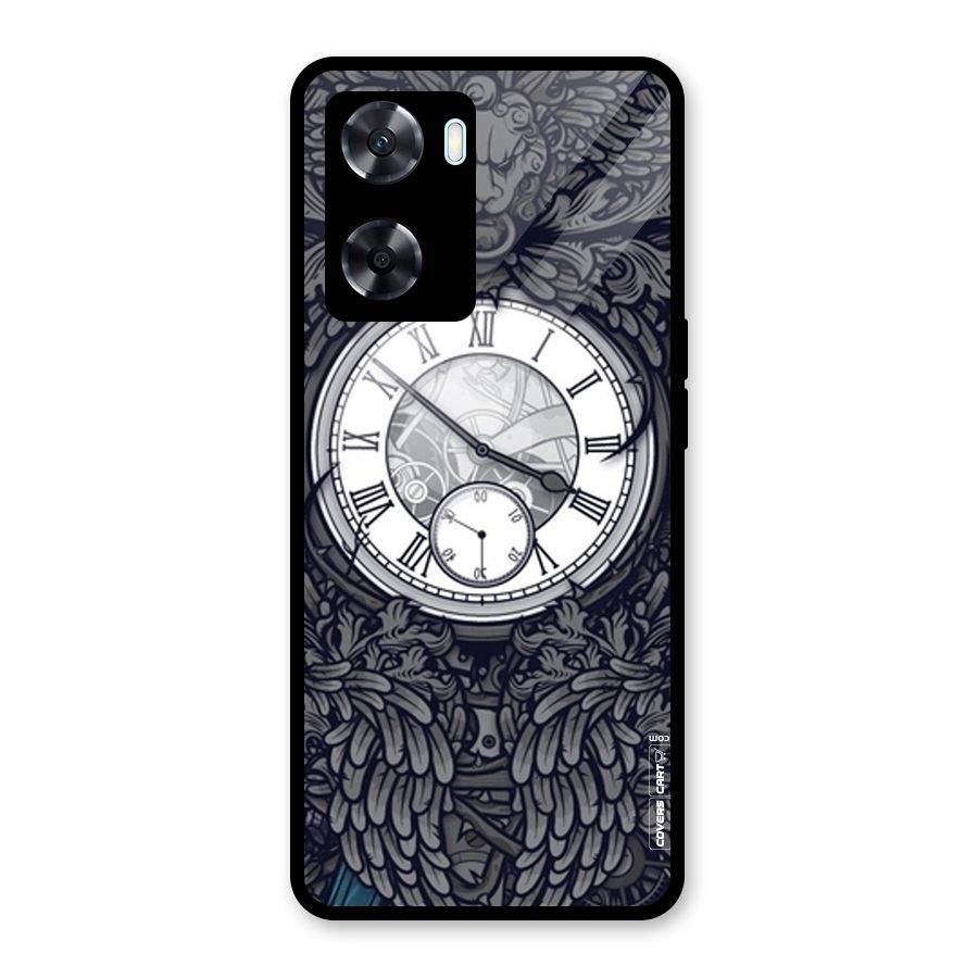 Artsy Wall Clock Glass Back Case for Oppo A77