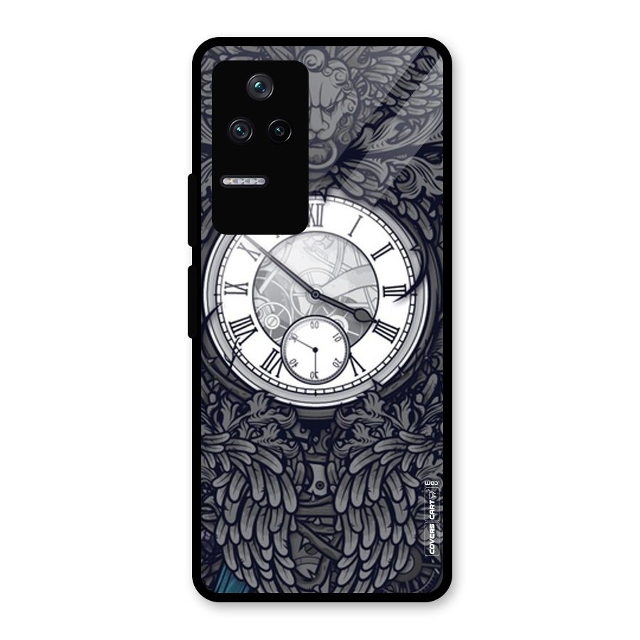 Artsy Wall Clock Glass Back Case for Poco F4 5G