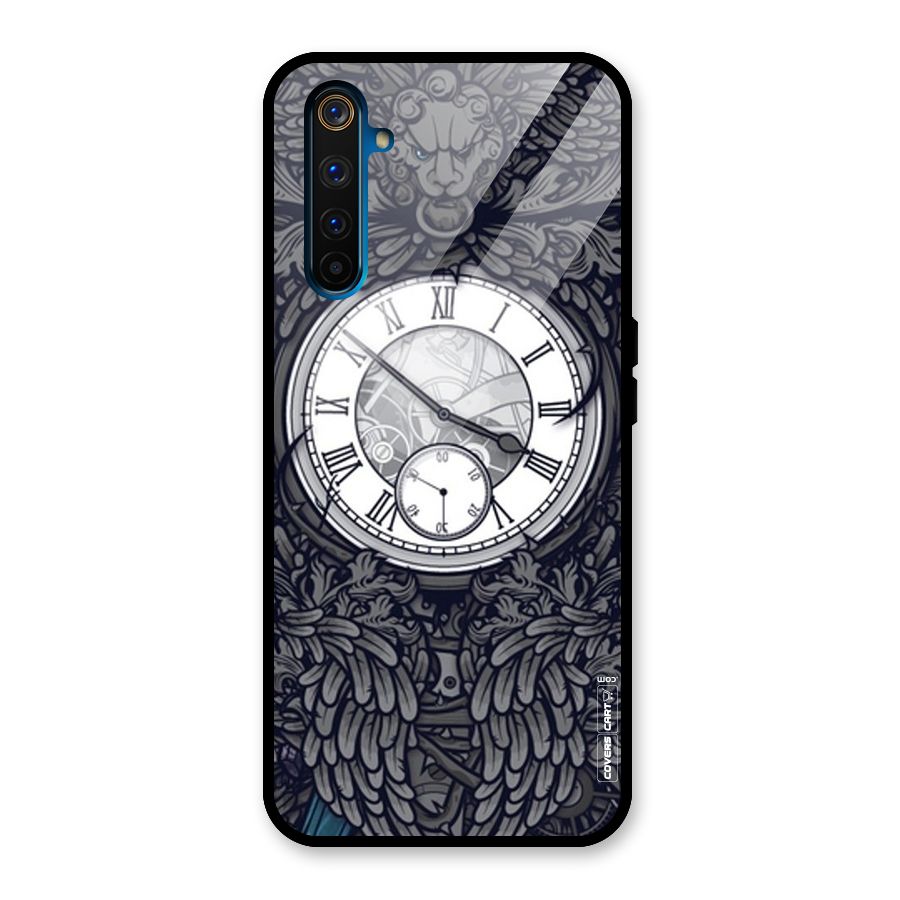 Artsy Wall Clock Glass Back Case for Realme 6 Pro