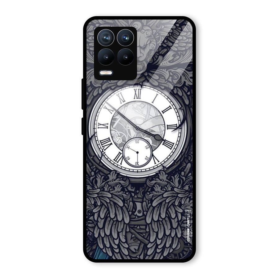 Artsy Wall Clock Glass Back Case for Realme 8 Pro