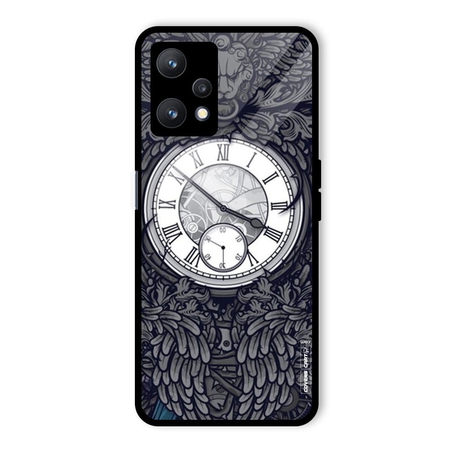 Artsy Wall Clock Glass Back Case for Realme 9 Pro 5G