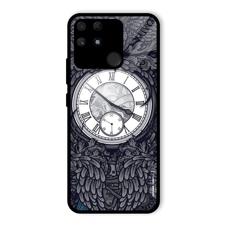 Artsy Wall Clock Glass Back Case for Realme Narzo 50A