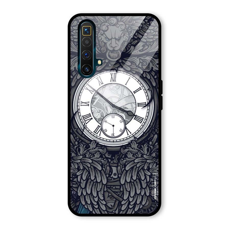 Artsy Wall Clock Glass Back Case for Realme X3 SuperZoom