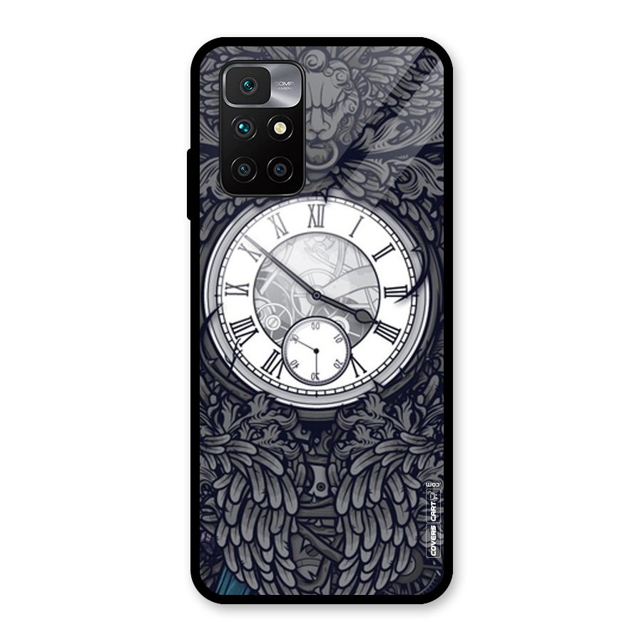 Artsy Wall Clock Glass Back Case for Redmi 10 Prime