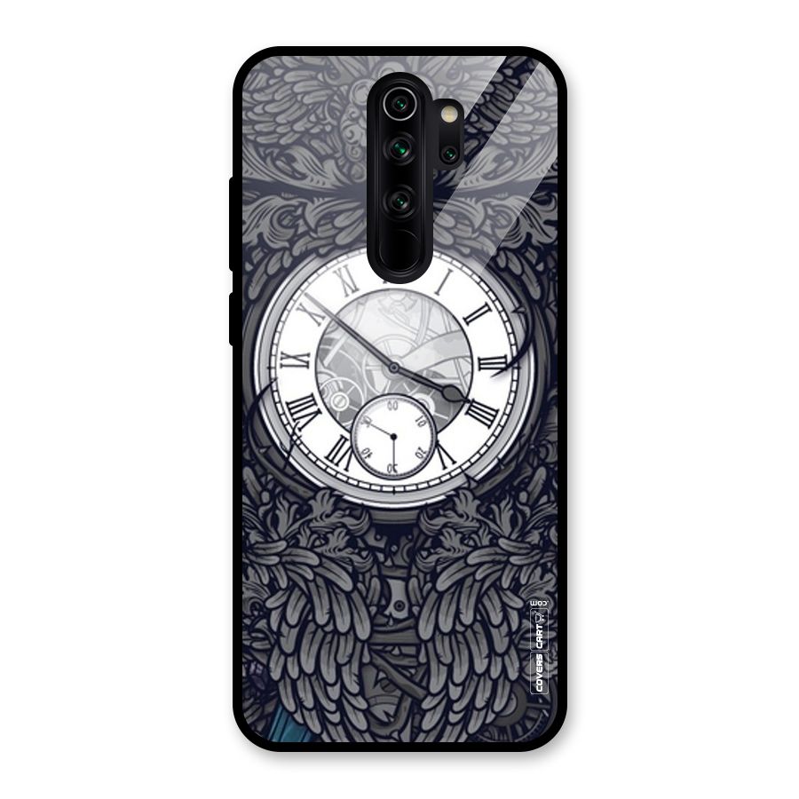 Artsy Wall Clock Glass Back Case for Redmi Note 8 Pro