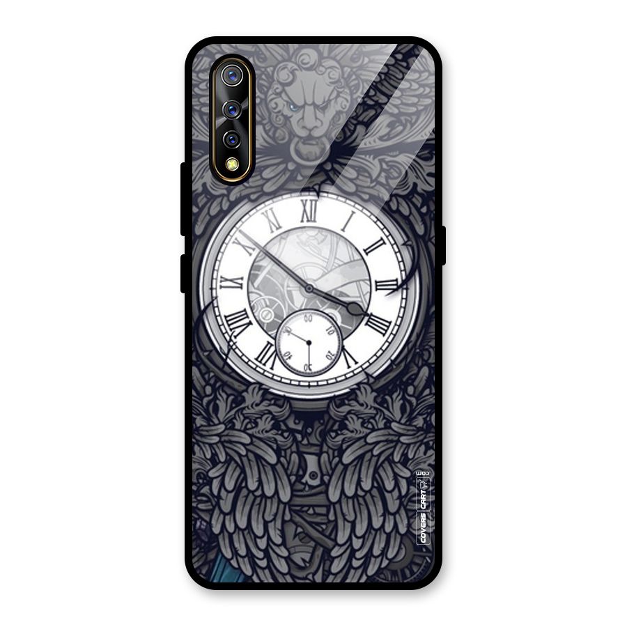 Artsy Wall Clock Glass Back Case for Vivo S1