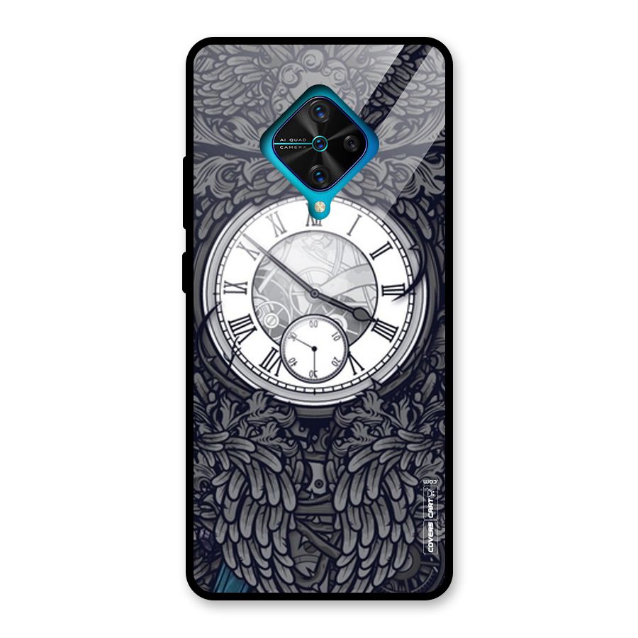 Artsy Wall Clock Glass Back Case for Vivo S1 Pro