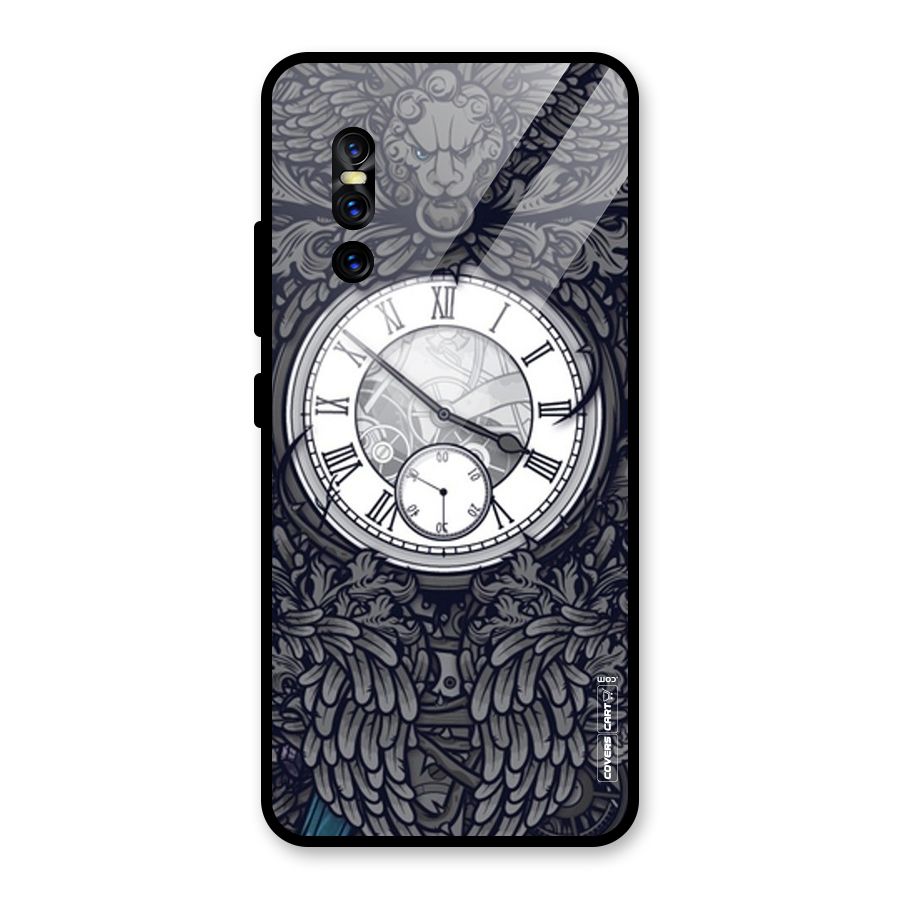 Artsy Wall Clock Glass Back Case for Vivo V15 Pro