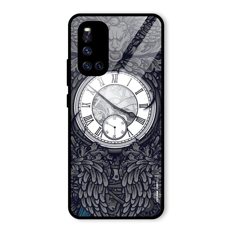 Artsy Wall Clock Glass Back Case for Vivo V19