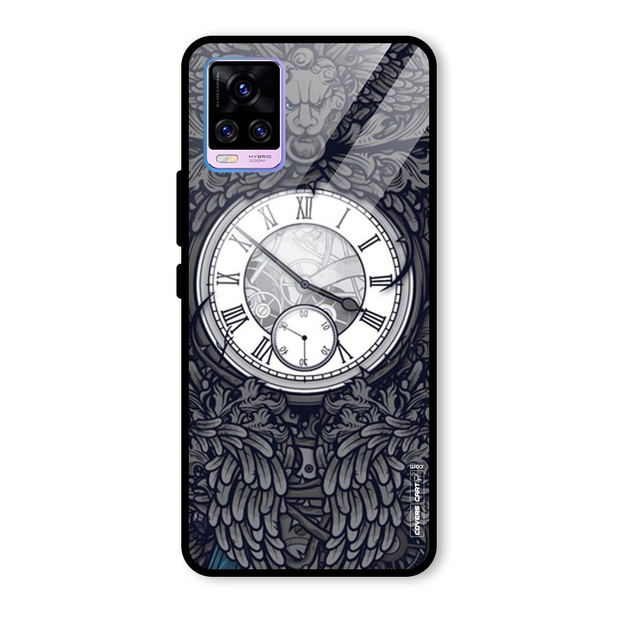 Artsy Wall Clock Glass Back Case for Vivo V20 Pro