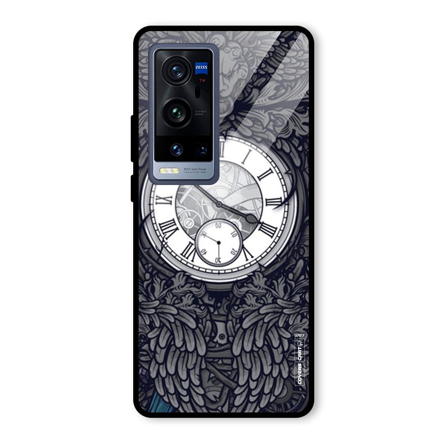 Artsy Wall Clock Glass Back Case for Vivo X60 Pro Plus