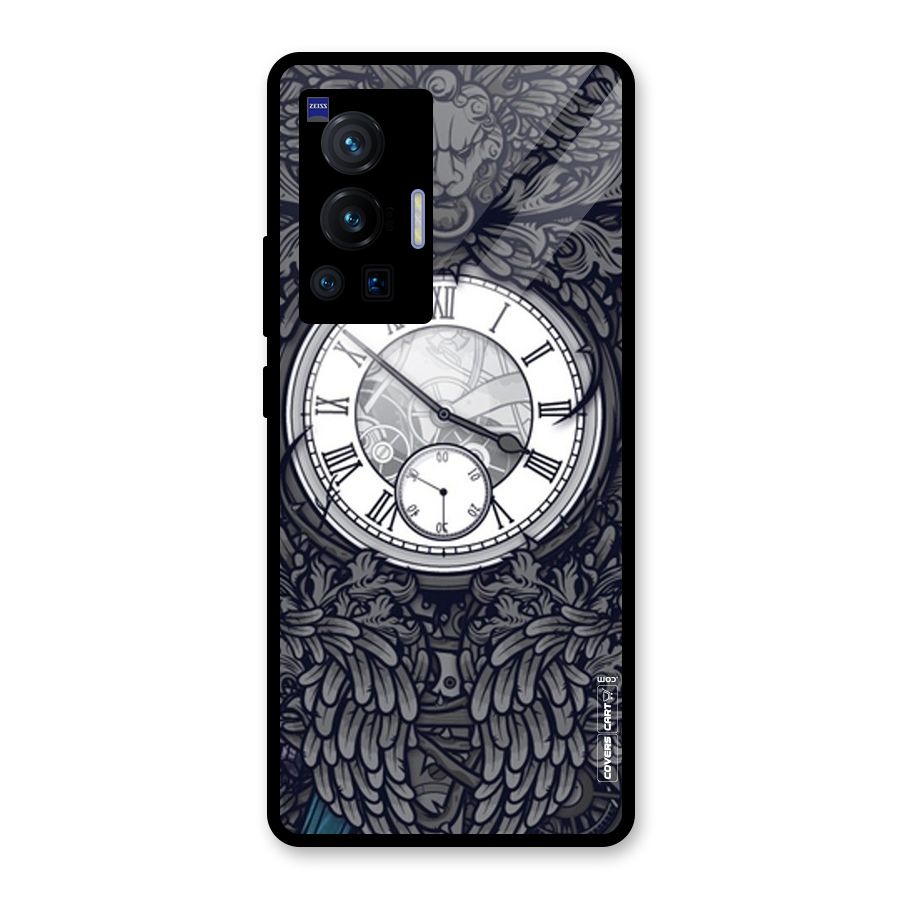 Artsy Wall Clock Glass Back Case for Vivo X70 Pro
