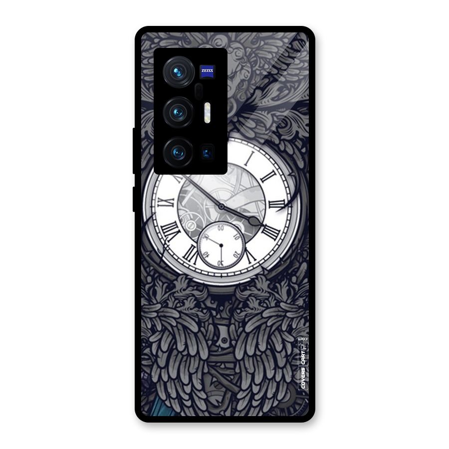 Artsy Wall Clock Glass Back Case for Vivo X70 Pro Plus