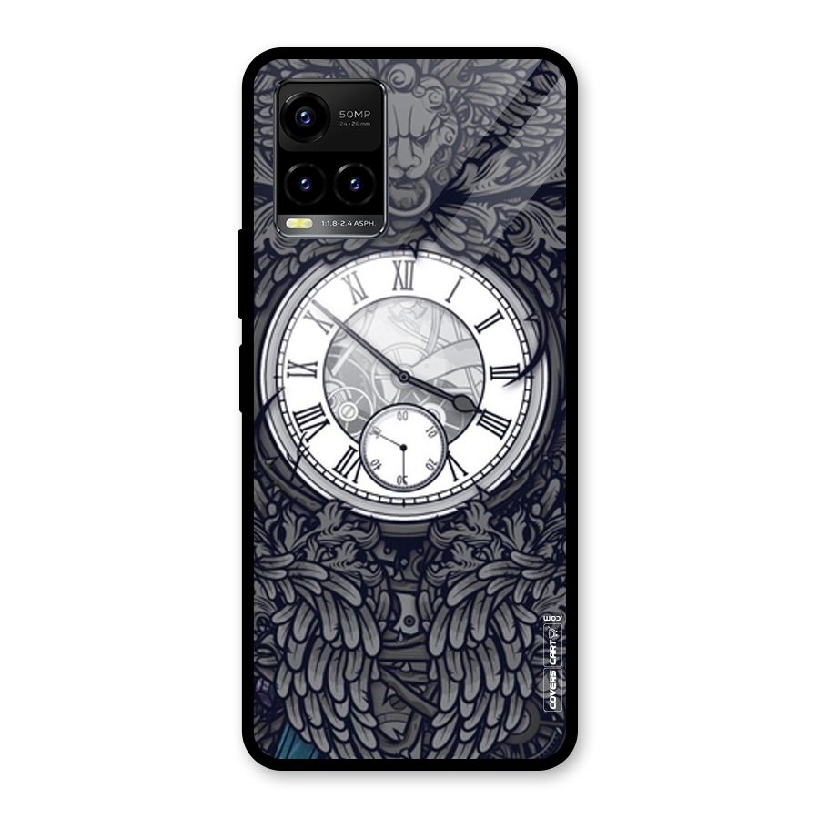 Artsy Wall Clock Glass Back Case for Vivo Y21T