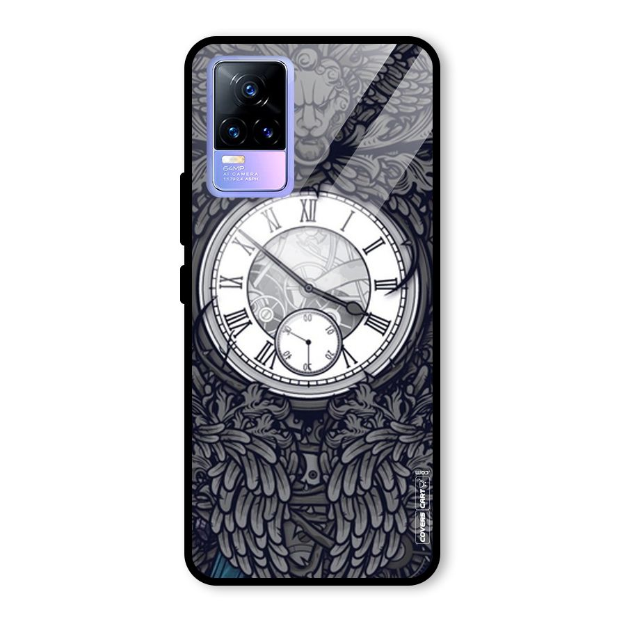 Artsy Wall Clock Glass Back Case for Vivo Y73
