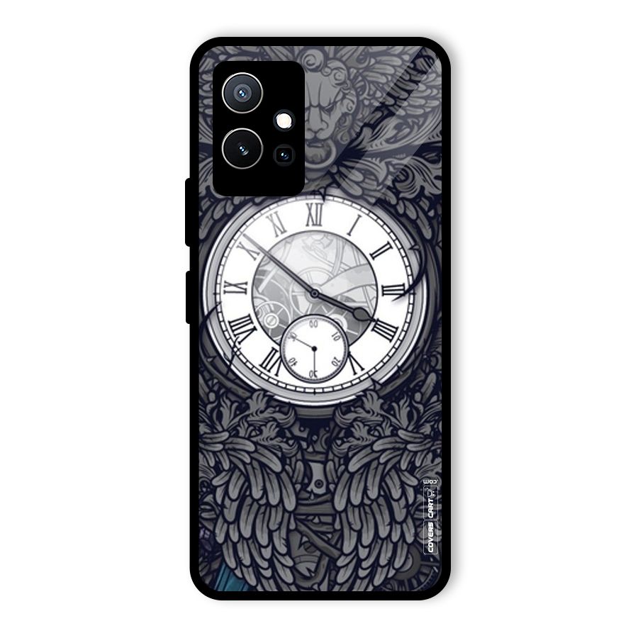 Artsy Wall Clock Glass Back Case for Vivo Y75 5G
