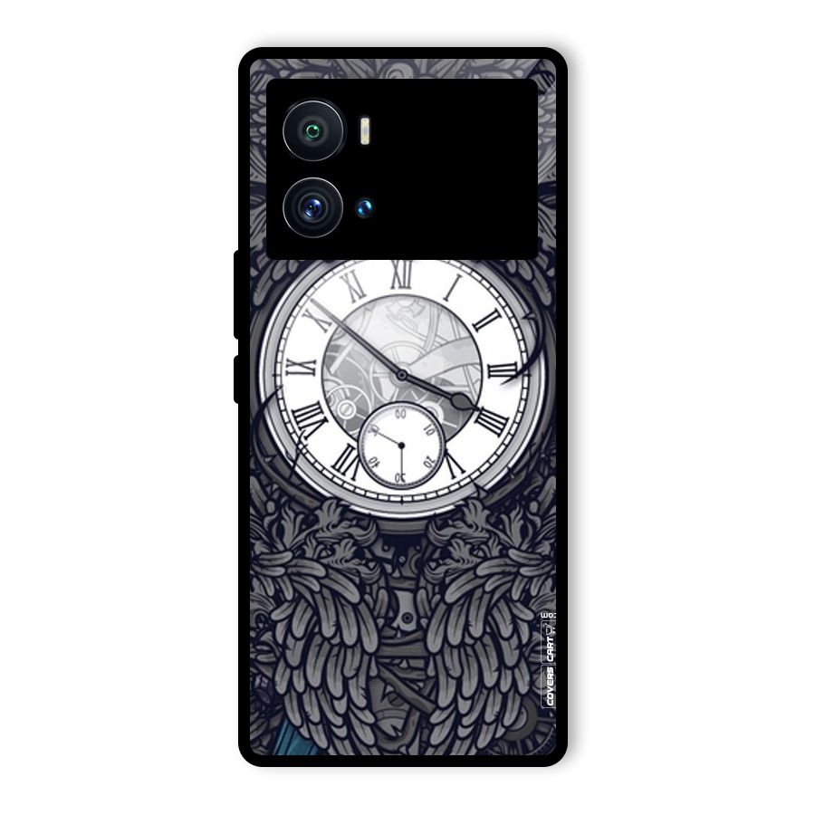 Artsy Wall Clock Glass Back Case for Vivo iQOO 9 Pro