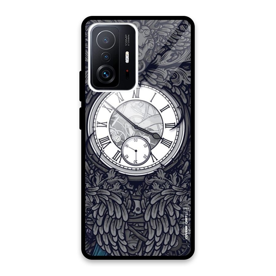 Artsy Wall Clock Glass Back Case for Xiaomi 11T Pro
